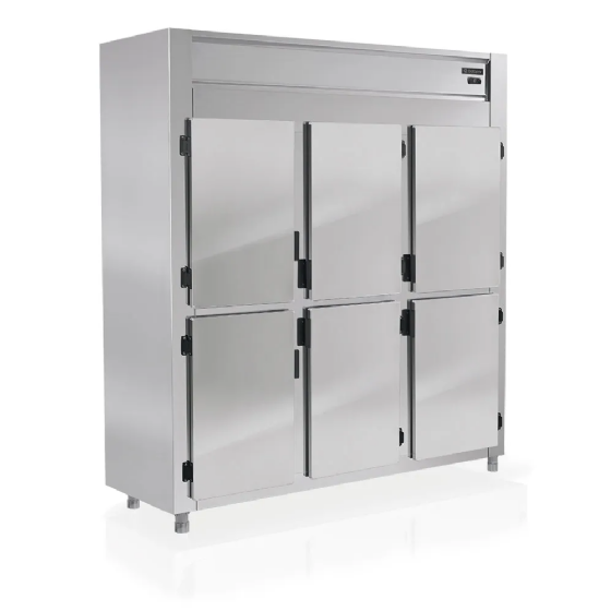 Geladeira Comercial 6 Portas Inox 1553L Gelopar GREP-6P AI 220v