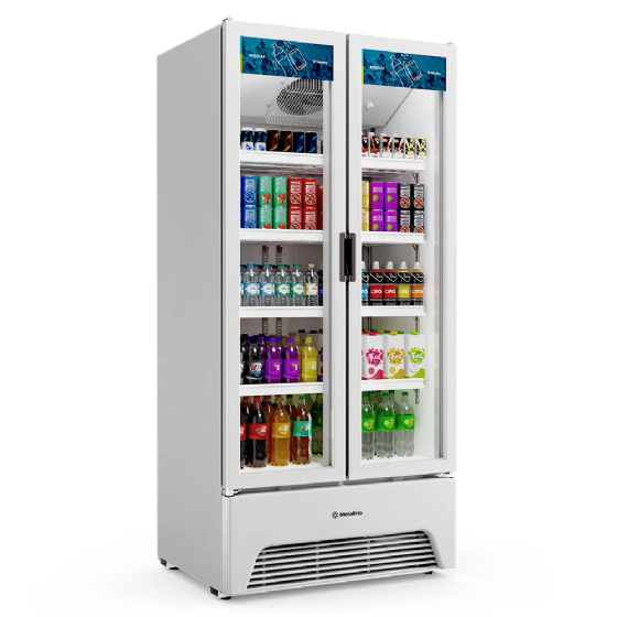 Refrigerador Expositor Vertical Porta Dupla Slim Metalfrio 752 Litros VB70 220V