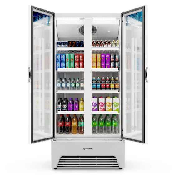 Refrigerador Expositor Vertical Porta Dupla Slim Metalfrio 752 Litros VB70 220V