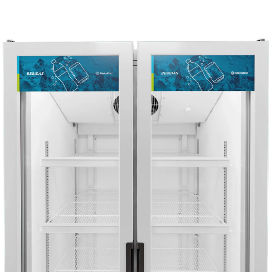 Refrigerador Expositor Vertical Porta Dupla Slim Metalfrio 752 Litros VB70 220V