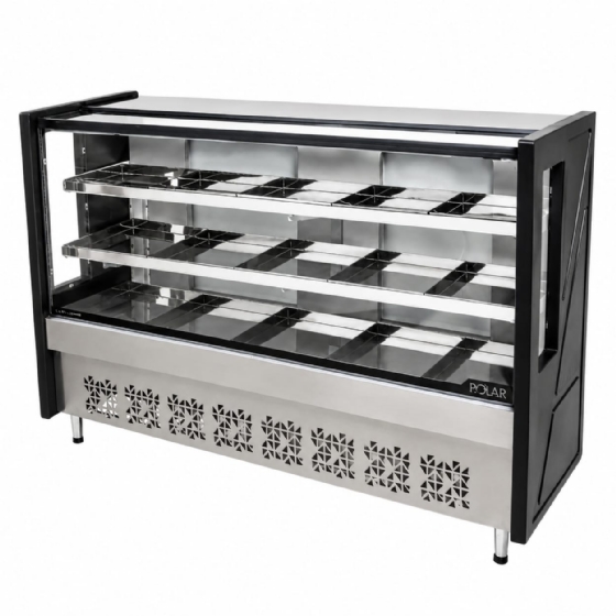 Balcão de Açougue Polar Avícola Standard Platinum 1.75M  Preto 220V - PECAV 175