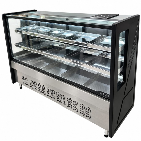 Balcão de Açougue Polar Avícola Standard Platinum 1.75M  Preto 220V - PECAV 175