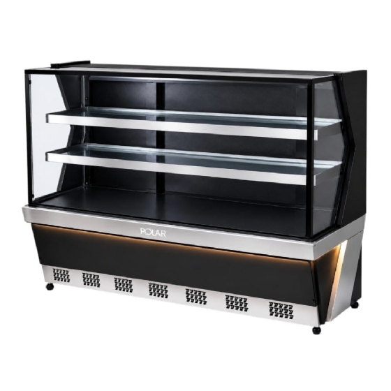 Vitrine Natural Polar 1,50M Preto Linha 7 L7VN-1501 127v