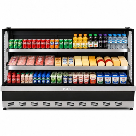 Balcão Refrigerado Polar 2 Placas Frias 1,85M Preto Linha 7 L7BR-1851 127v