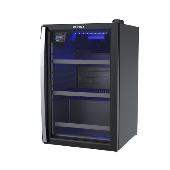 Cervejeira Expositora Vertical Venax 102 Litros Porta de Vidro Preto Fosco Expvbl102 220V