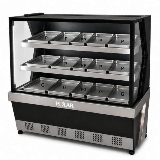 Vitrine Estufa Polar 1,15M Preto Linha 7 L7VE-1151 127v