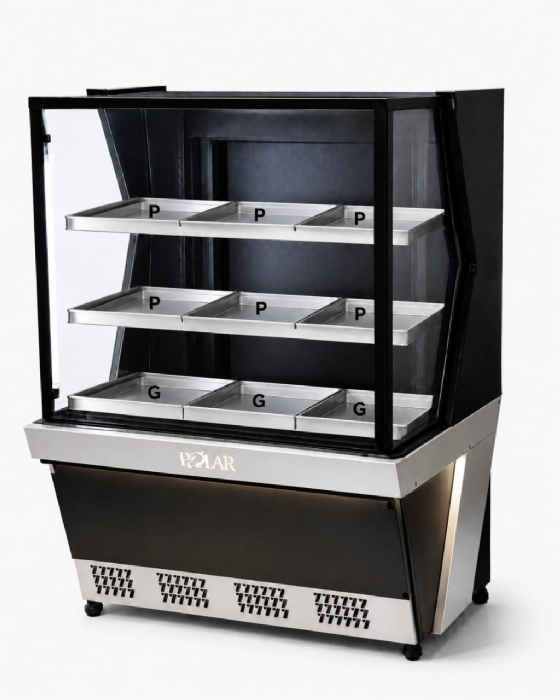 Vitrine Estufa Polar 0,80CM Preto Linha 7 L7VE-0802 220v