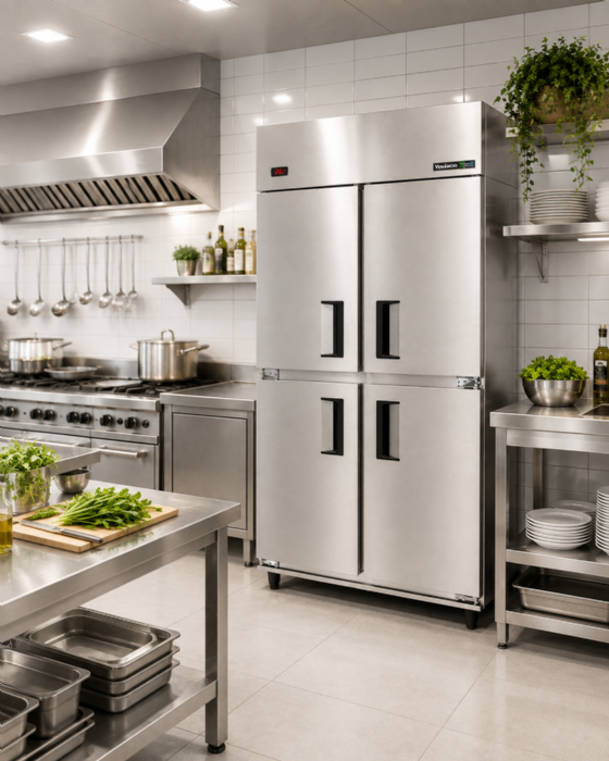 Geladeira Comercial 4 Portas Inox 680 Litros Venâncio Eco Compact MCECV4P 220v