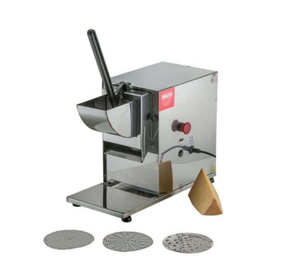 Ralador De Queijo Elétrico Malta Inox Profissional Com 3 Discos-Bivolt