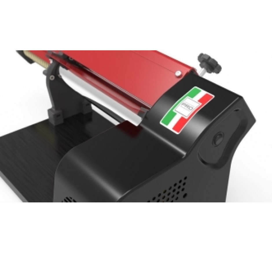 Cilindro Laminador Cortador De Massas Anodilar 28 cm Abs Preto Pintado Com Vermelho-127v