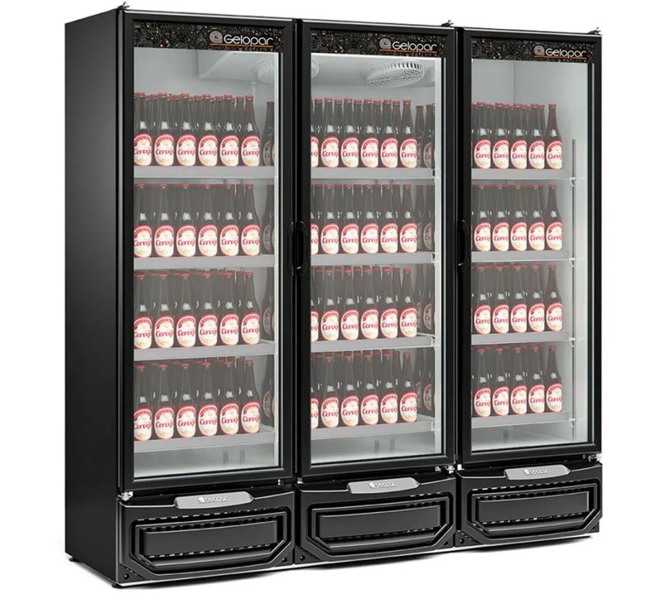Refrigerador Expositor Vertical 1468 Litros Gelopar GCBC-1450/PR-220V