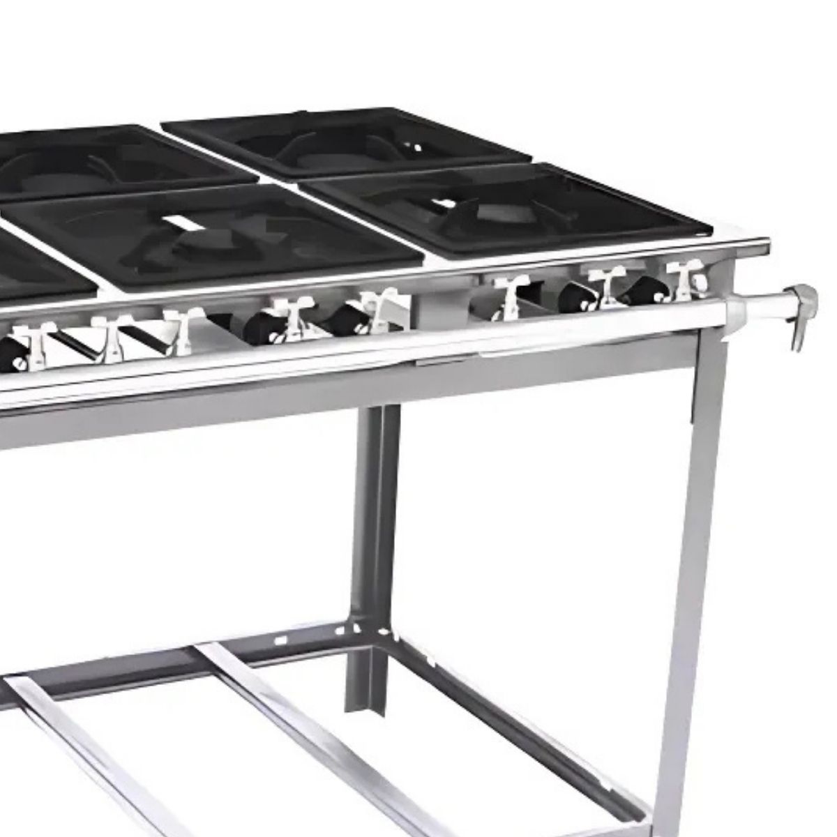 Fogão Industrial A Gás Inox Extra Venâncio 6 Bocas 30x30 Baixa Pressão-EI6D3