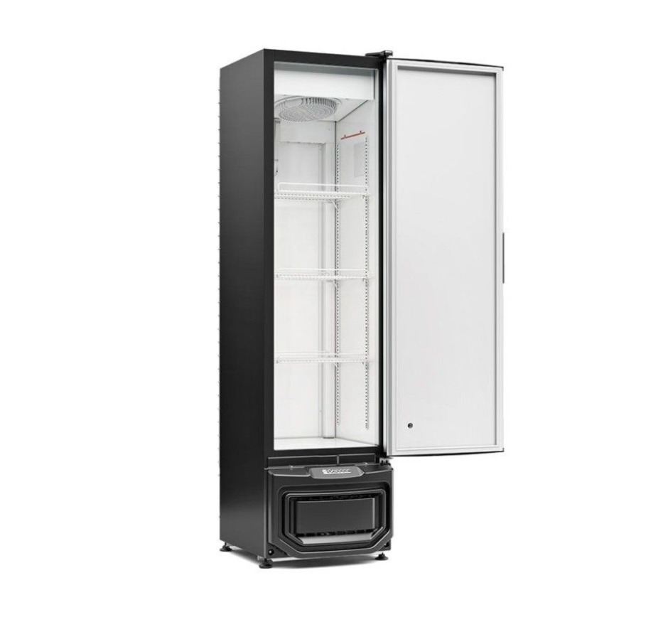 Cervejeira Gelopar Porta Cega Tipo Inox Preta Adesivada 230 Litros GCB-23E GW TI -127v