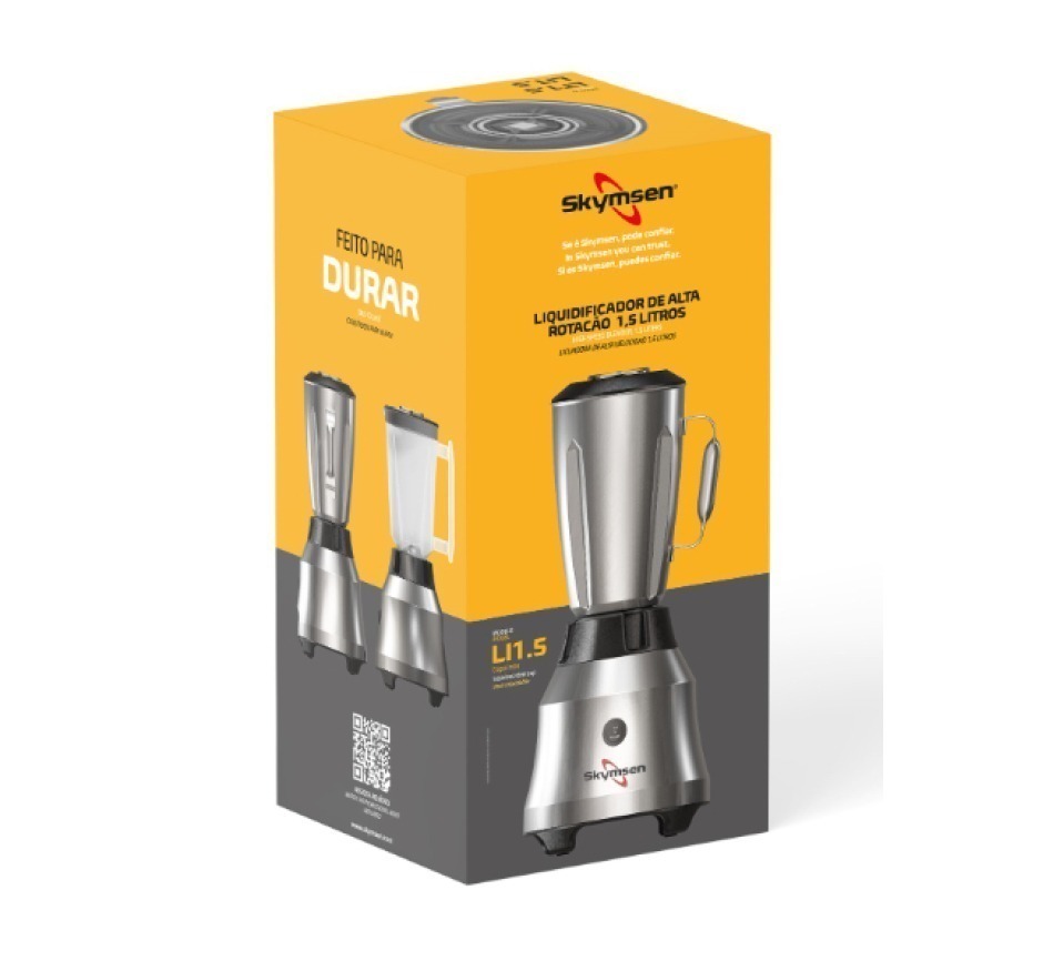 Liquidificador Alta Rotação Inox 1,5 Litros Skymsen LI1.5 220v