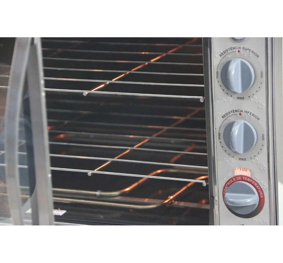 Forno Elétrico Luxo Premyum Layr Inox 65 Litros 3000W 220v