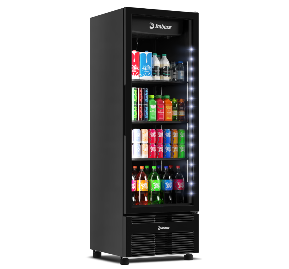 Refrigerador Expositor Vertical Imbera 569 Litros FULL BLACK VRS19 Bivolt Inverter