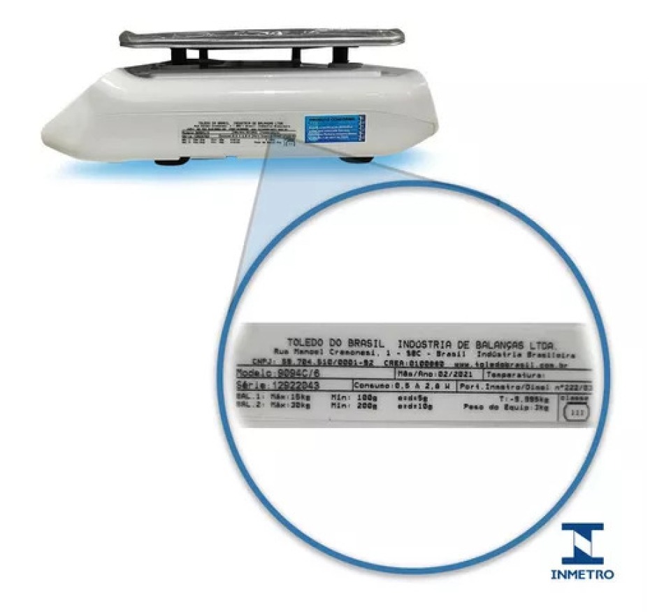 Balança Eletrônica Digital Toledo 9094 Plus 6/15/32kg (9094431)