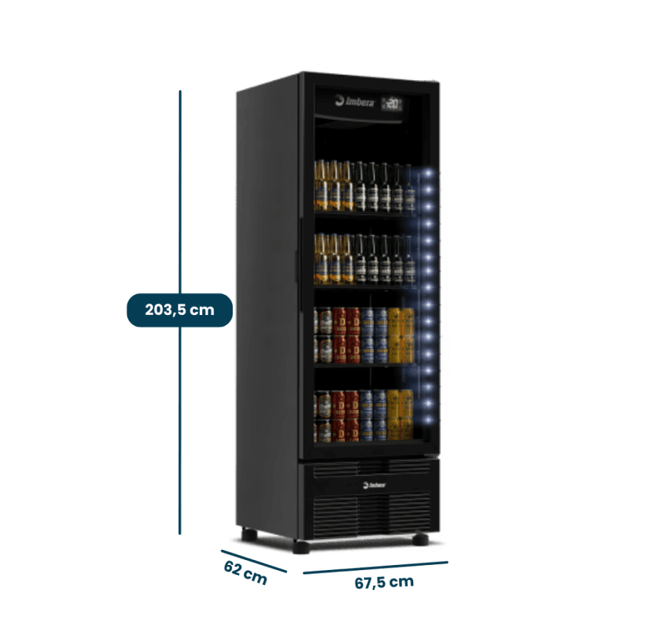 Cervejeira Imbera 569 Litros Porta de Vidro FULL BLACK CCV355 220v