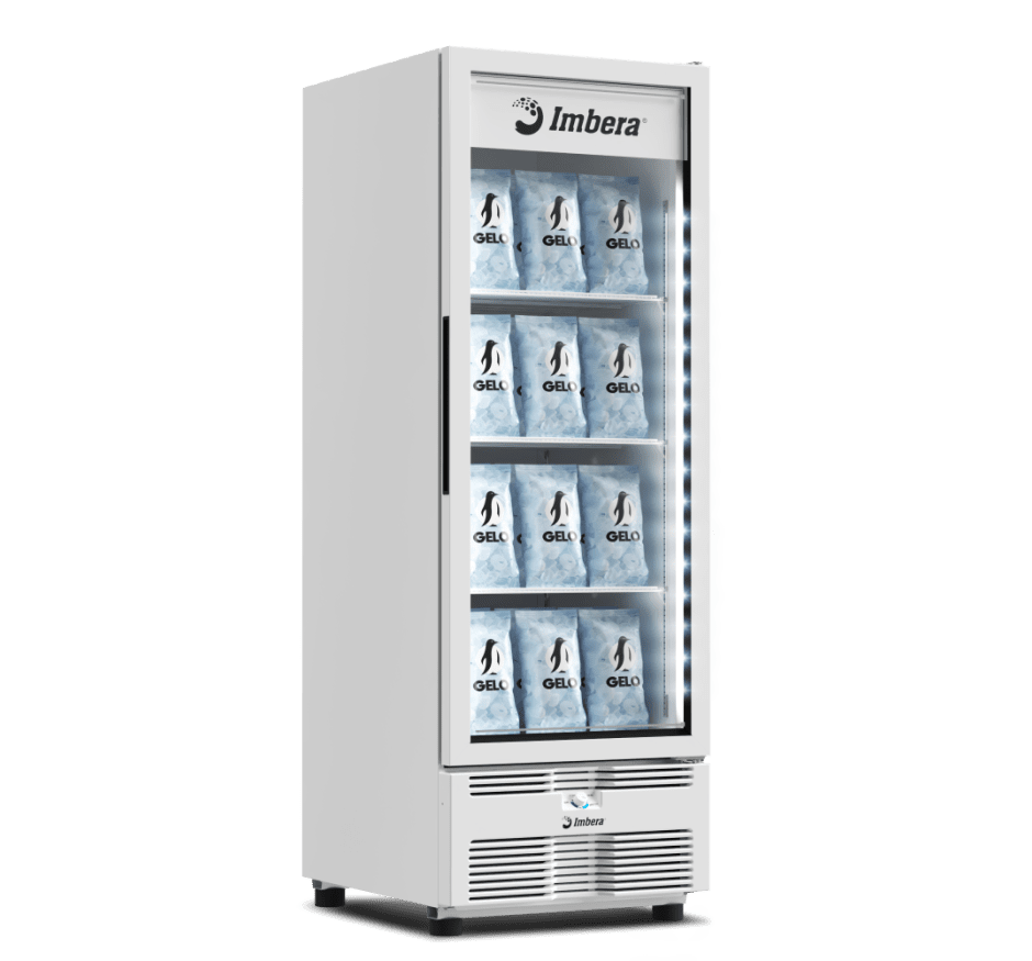Freezer Vertical Tripla Ação 560L Imbera Porta De Vidro Branco EVZ21 127v
