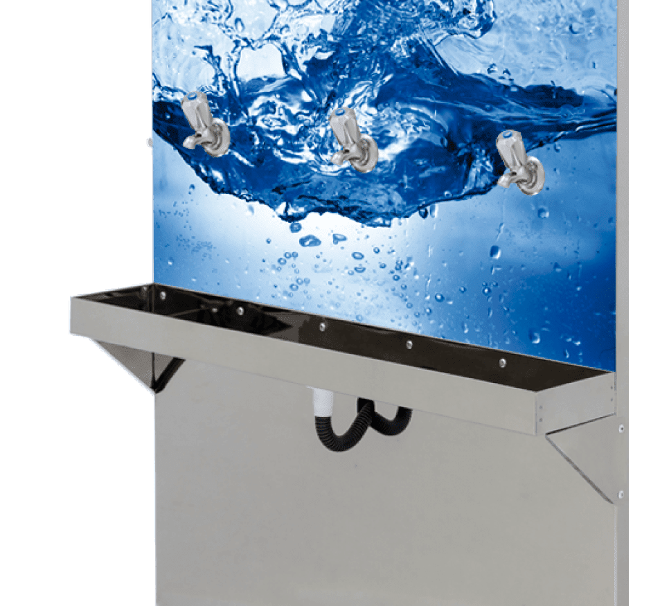 Bebedouro Industrial Adesivado de Coluna 100 Litros Inox Blue Bebedouros BBC100LAD 220v