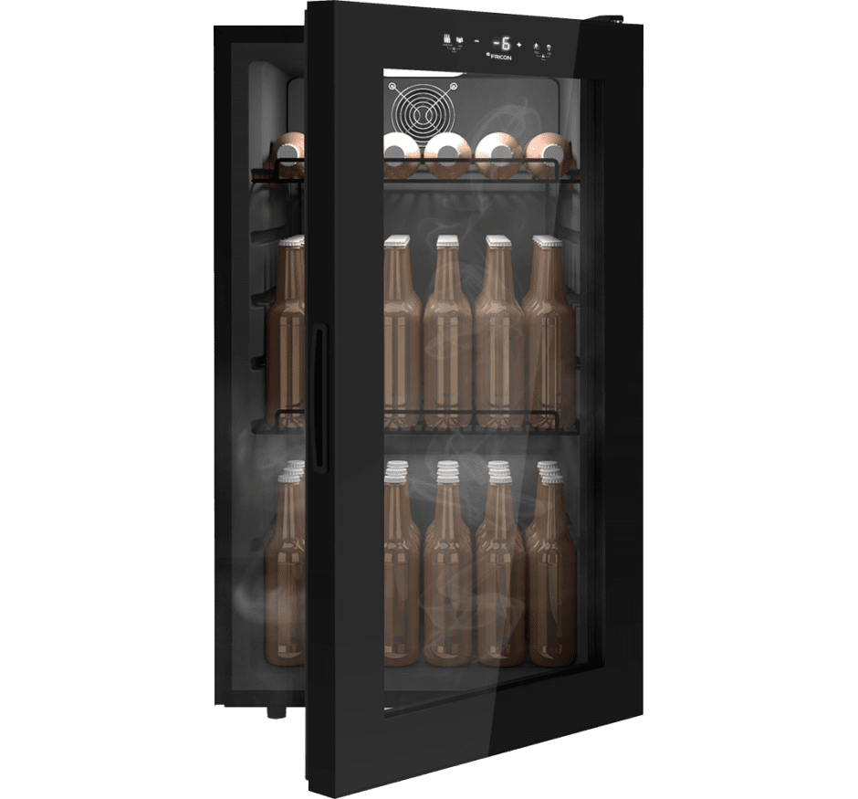 Cervejeira Premium Beer Fricon Porta de Vidro Preto VCFC110 105 Litros 127v