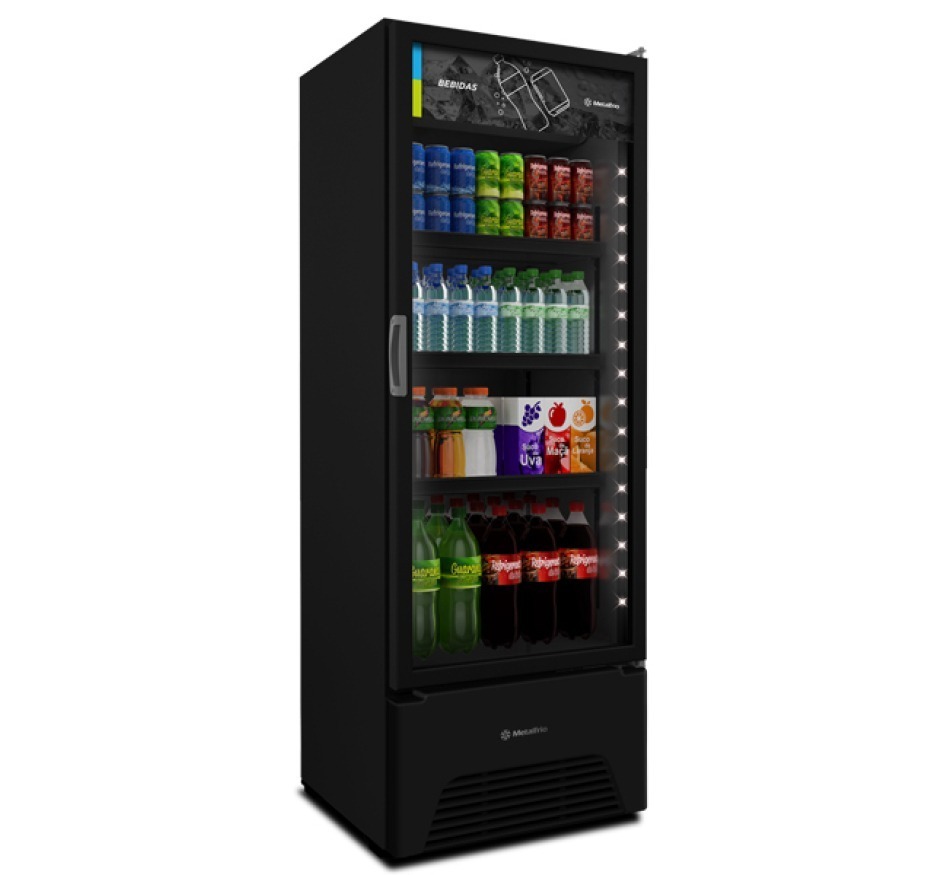 Refrigerador Expositor Vertical Metalfrio 403 Litros All Black VB40AH 127v