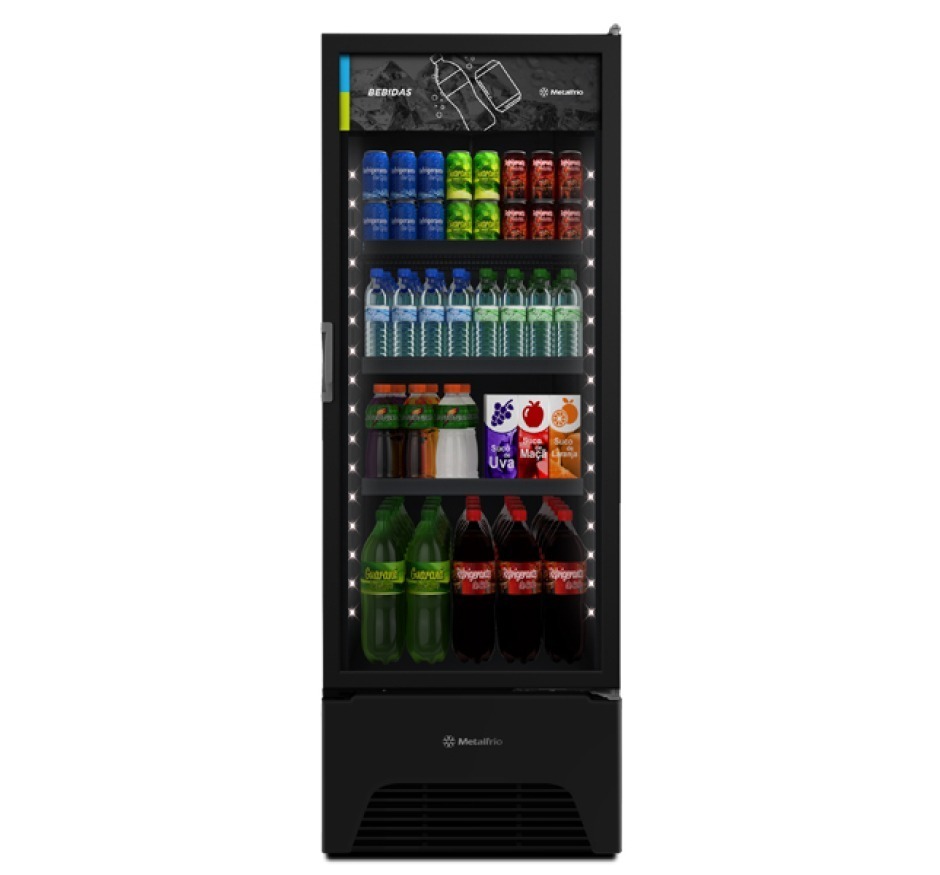Refrigerador Expositor Vertical Metalfrio 403 Litros All Black VB40AH 127v