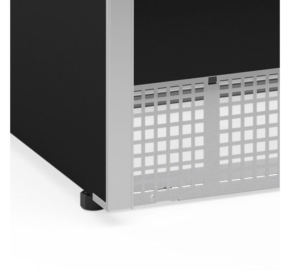 Balcão Quente/Frio-torta Gelopar Vidro Reto 1,40m Preto - GQEA-140R PF 127V