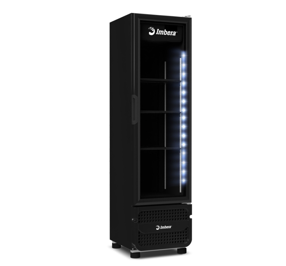 Refrigerador Expositor Vertical Imbera 244 Litros FULL BLACK Bivolt Inverter VR08