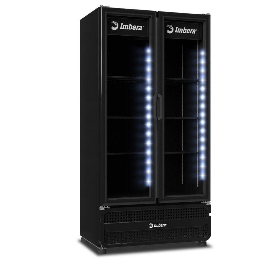 Refrigerador Expositor Vertical Imbera Porta Dupla 810 Litros FULL BLACK Bivolt Inverter G326