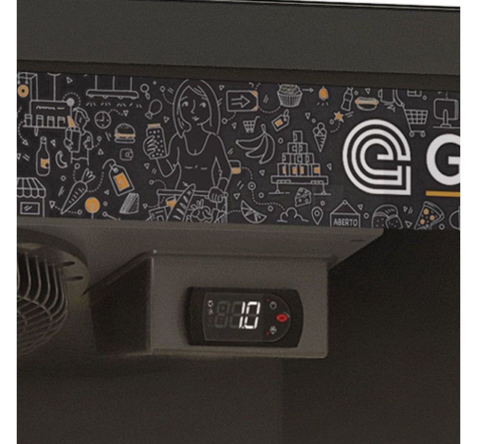 Refrigerador Expositor Vertical 1468 Litros Gelopar Linha Carbono GCVR-1450/CB/PR/220v