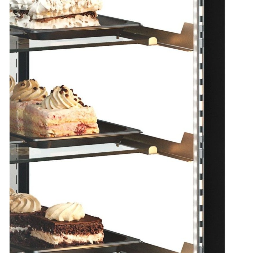 Vitrine Refrigerada Dupla Ação Gelopar 1,50m Linha Gourmet Vidro Reto GGER-150 PR-220v