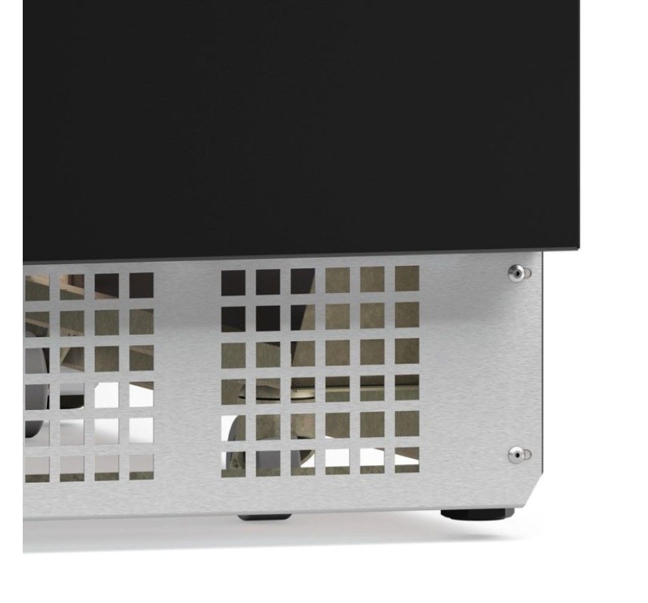 Vitrine Neutra Gelopar 1,50m Linha Gourmet Vidro Reto MGEN-150 PR-Bivolt