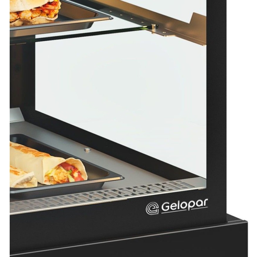 Vitrine Estufa 0,70cm Gelopar Linha Gourmet Vidro Reto MGEE-070 PR-220v