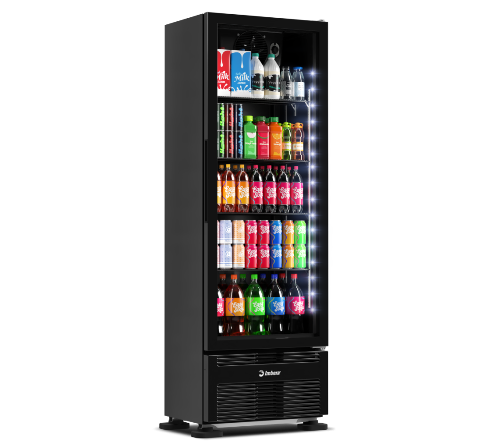 Refrigerador Expositor Vertical Imbera 393 Litros FULL BLACK VRS13 Bivolt Inverter