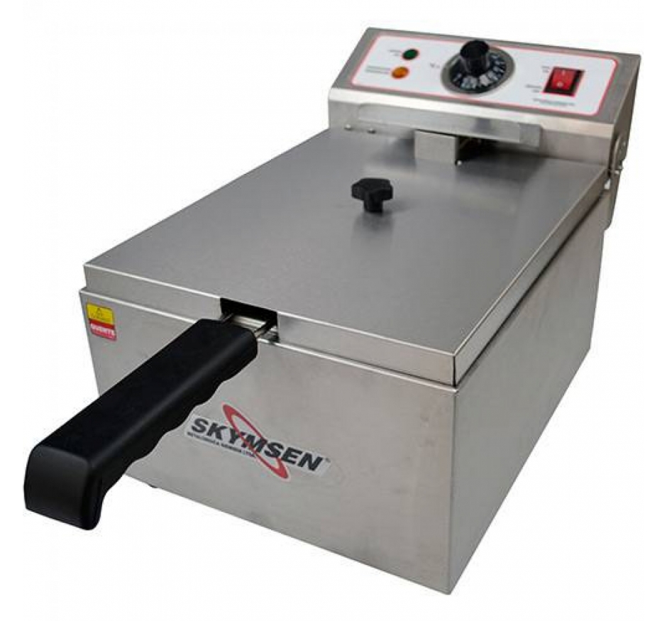 Fritadeira Elétrica 1 Cuba 5 Litros  Skymsen Inox Fe-10-N-127v