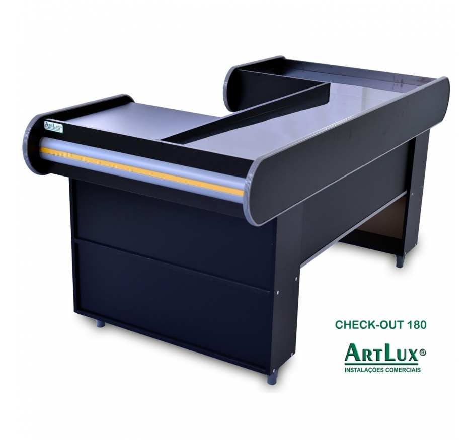 Check Out Preto 1,80M Artlux Linha Dark