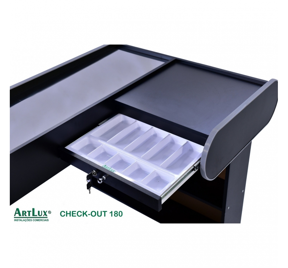 Check Out Preto 1,80M Artlux Linha Dark