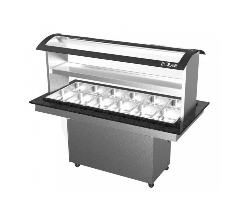 Buffet Self Service Polar Conjugado para 12 Cubas Quentes e 6 Travessas Frias BRQ12F6 - 127V (Cubas e Travessas Não Acom