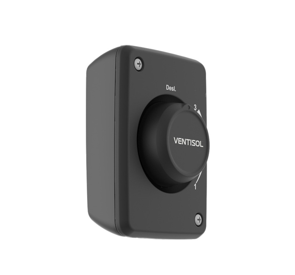 Ventilador de Parede Preto 50cm New Plástico 130W Ventisol 220V